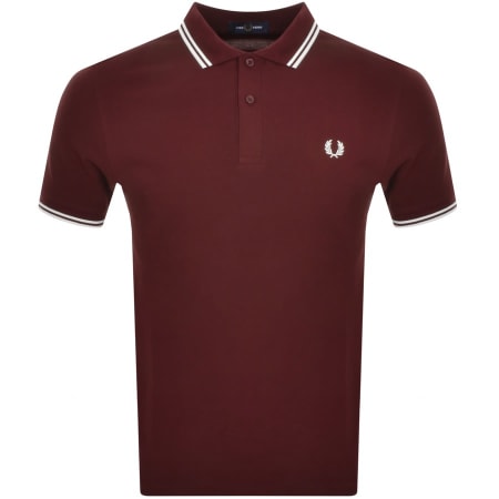 Fred Perry Twin Tipped Polo T Shirt Burgundy | Mainline Menswear us